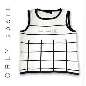 ORLY Sport Nautical theme knit tank 80% cotton top size M